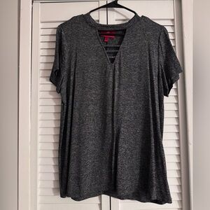Jennifer Lopez Charcoal Short Sleeve Top